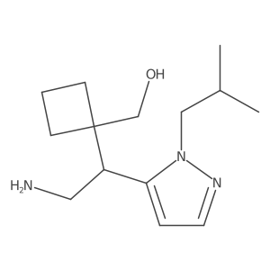 (1-{2-amino-1-[1-(2-methylpropyl)-1H-pyrazol-5-yl]ethyl}cyclobutyl)methanol Structure