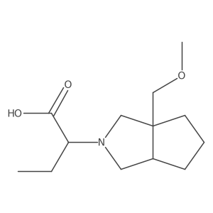 2-(3a-(methoxymethyl)hexahydrocyclopenta[c]pyrrol-2(1H)-yl)butanoic acid结构式