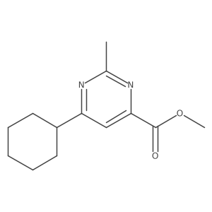 Methyl 6-cyclohexyl-2-methylpyrimidine-4-carboxylate结构式