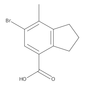 6-Bromo-7-methylindane-4-carboxylic Acid结构式
