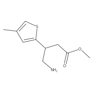 Methyl 4-amino-3-(4-methylthiophen-2-yl)butanoate结构式