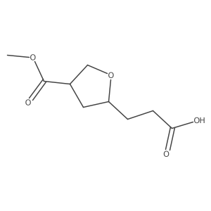rac-3-[(2R,4S)-4-(methoxycarbonyl)oxolan-2-yl]propanoic acid结构式