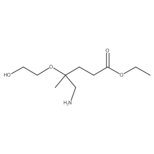 Ethyl 5-amino-4-(2-hydroxyethoxy)-4-methylpentanoate结构式