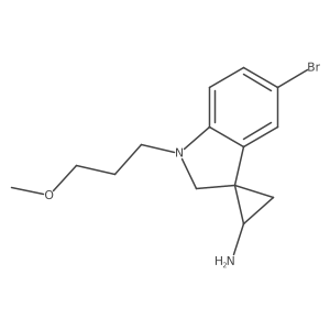 5'-Bromo-1'-(3-methoxypropyl)-1',2'-dihydrospiro[cyclopropane-1,3'-indole]-2-amine Structure