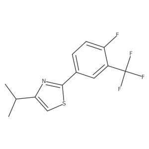 2-[4-Fluoro-3-(trifluoromethyl)phenyl]-4-(propan-2-yl)-1,3-thiazole Structure