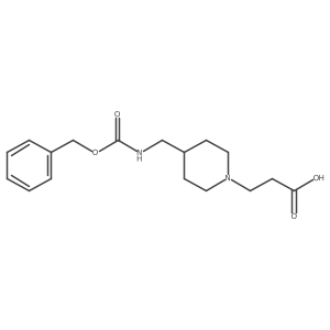 3-[4-({[(Benzyloxy)carbonyl]amino}methyl)piperidin-1-yl]propanoic acid结构式