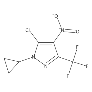 5-chloro-1-cyclopropyl-4-nitro-3-(trifluoromethyl)-1H-pyrazole Structure