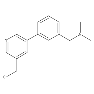 ({3-[5-(Chloromethyl)pyridin-3-yl]phenyl}methyl)dimethylamine Structure