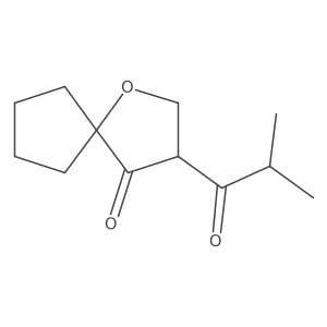 3-(2-Methylpropanoyl)-1-oxaspiro[4.4]nonan-4-one Structure