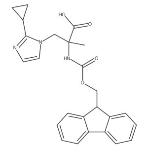 3-(2-cyclopropyl-1H-imidazol-1-yl)-2-({[(9H-fluoren-9-yl)methoxy]carbonyl}amino)-2-methylpropanoic acid Structure