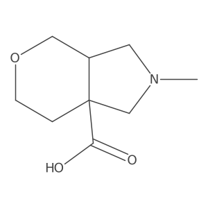 2-Methyl-octahydropyrano[3,4-c]pyrrole-7a-carboxylic acid结构式