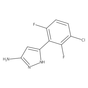 5-(3-chloro-2,6-difluorophenyl)-1H-pyrazol-3-amine Structure