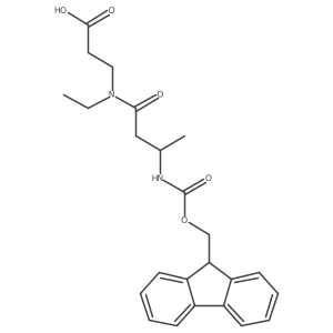 3-[(3S)-N-ethyl-3-({[(9H-fluoren-9-yl)methoxy]carbonyl}amino)butanamido]propanoic acid Structure