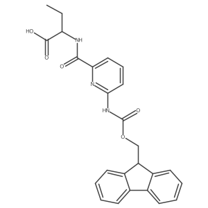2-{[6-({[(9H-fluoren-9-yl)methoxy]carbonyl}amino)pyridin-2-yl]formamido}butanoic acid结构式