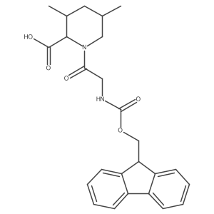1-[2-({[(9H-fluoren-9-yl)methoxy]carbonyl}amino)acetyl]-3,5-dimethylpiperidine-2-carboxylic acid结构式
