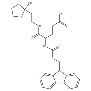 4-({[(9H-fluoren-9-yl)methoxy]carbonyl}amino)-4-{[2-(1-hydroxycyclopentyl)ethyl]carbamoyl}butanoic acid Structure