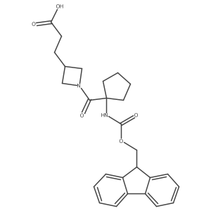 3-{1-[1-({[(9H-fluoren-9-yl)methoxy]carbonyl}amino)cyclopentanecarbonyl]azetidin-3-yl}propanoic acid结构式