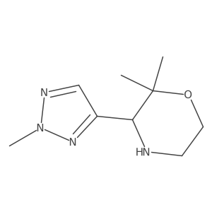 2,2-dimethyl-3-(2-methyl-2H-1,2,3-triazol-4-yl)morpholine结构式