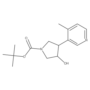 Tert-butyl 3-hydroxy-4-(4-methylpyridin-3-yl)pyrrolidine-1-carboxylate结构式