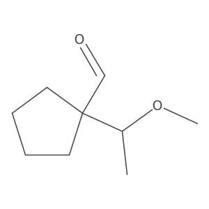 1-(1-Methoxyethyl)cyclopentane-1-carbaldehyde Structure