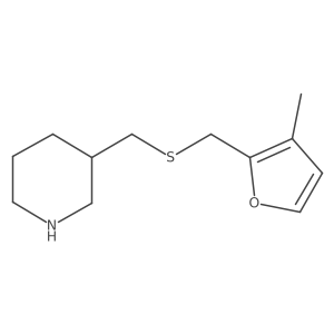 3-({[(3-Methylfuran-2-yl)methyl]sulfanyl}methyl)piperidine Structure