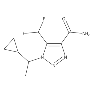 1-(1-cyclopropylethyl)-5-(difluoromethyl)-1H-1,2,3-triazole-4-carboxamide结构式