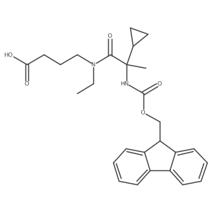 4-[2-cyclopropyl-N-ethyl-2-({[(9H-fluoren-9-yl)methoxy]carbonyl}amino)propanamido]butanoic acid结构式