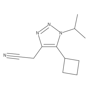 2-[5-cyclobutyl-1-(propan-2-yl)-1H-1,2,3-triazol-4-yl]acetonitrile结构式