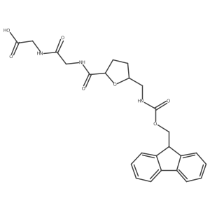2-[2-({5-[({[(9H-fluoren-9-yl)methoxy]carbonyl}amino)methyl]oxolan-2-yl}formamido)acetamido]acetic acid Structure