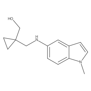 (1-{[(1-methyl-1H-indol-5-yl)amino]methyl}cyclopropyl)methanol结构式
