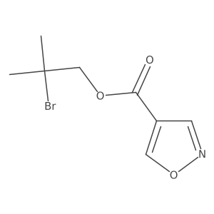 2-Bromo-2-methylpropyl 1,2-oxazole-4-carboxylate结构式