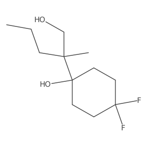 4,4-Difluoro-1-(1-hydroxy-2-methylpentan-2-yl)cyclohexan-1-ol Structure
