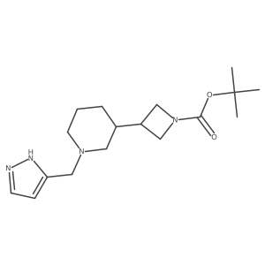 3-[1-(1H-pyrazol-3-ylmethyl)-3-piperidinyl]-1-azetidinecarboxylic acid 1,1-dimethylethyl ester Structure