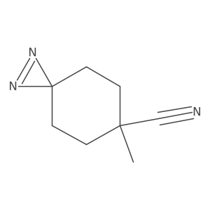 6-Methyl-1,2-diazaspiro[2.5]oct-1-ene-6-carbonitrile Structure