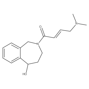 (E)-4-(Dimethylamino)-1-(5-hydroxy-1,3,4,5-tetrahydro-2-benzazepin-2-yl)but-2-en-1-one结构式