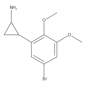 rac-(1R,2S)-2-(5-bromo-2,3-dimethoxyphenyl)cyclopropan-1-amine结构式