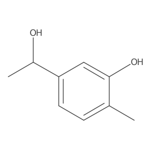 5-[(1S)-1-hydroxyethyl]-2-methylphenol结构式
