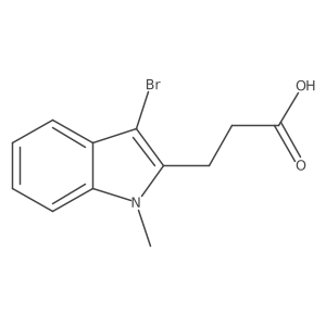 3-(3-bromo-1-methyl-1H-indol-2-yl)propanoic acid结构式
