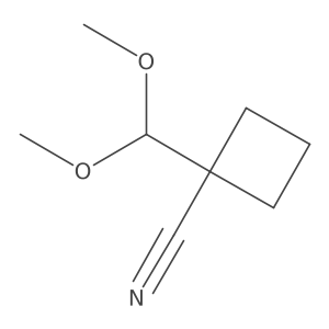 1-(Dimethoxymethyl)cyclobutane-1-carbonitrile结构式