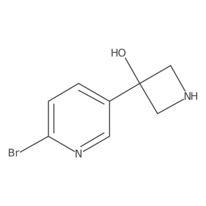 3-(6-Bromopyridin-3-yl)azetidin-3-ol Structure