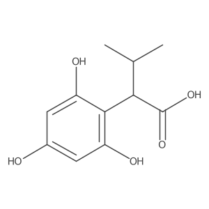 3-Methyl-2-(2,4,6-trihydroxyphenyl)butanoic acid Structure