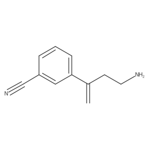 3-(4-Aminobut-1-en-2-yl)benzonitrile结构式