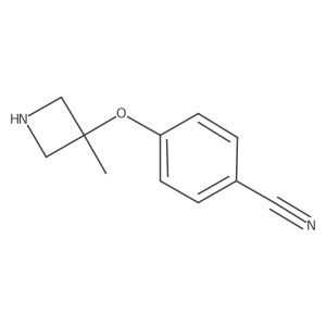 4-[(3-Methylazetidin-3-yl)oxy]benzonitrile结构式