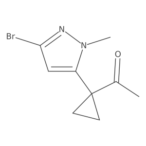 1-[1-(3-bromo-1-methyl-1H-pyrazol-5-yl)cyclopropyl]ethan-1-one结构式