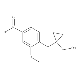 {1-[(2-Methoxy-4-nitrophenyl)methyl]cyclopropyl}methanol结构式