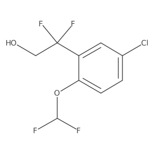2-[5-Chloro-2-(difluoromethoxy)phenyl]-2,2-difluoroethan-1-ol结构式