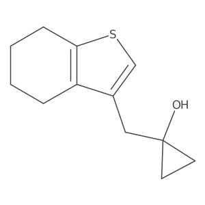 1-[(4,5,6,7-Tetrahydro-1-benzothiophen-3-yl)methyl]cyclopropan-1-ol结构式