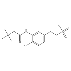 tert-butyl N-{2-chloro-5-[2-(fluorosulfonyl)ethyl]phenyl}carbamate结构式
