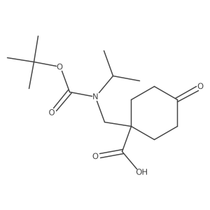 1-({[(Tert-butoxy)carbonyl](propan-2-yl)amino}methyl)-4-oxocyclohexane-1-carboxylic acid Structure