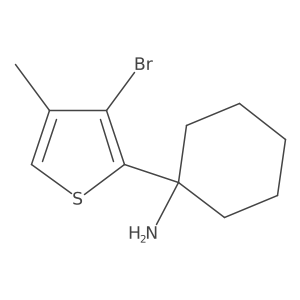 1-(3-Bromo-4-methylthiophen-2-yl)cyclohexan-1-amine结构式